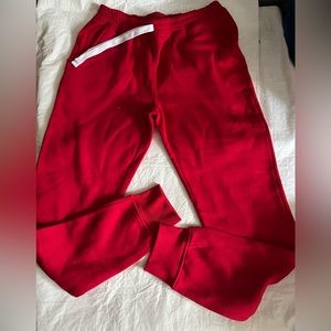 New womens red track pants size large